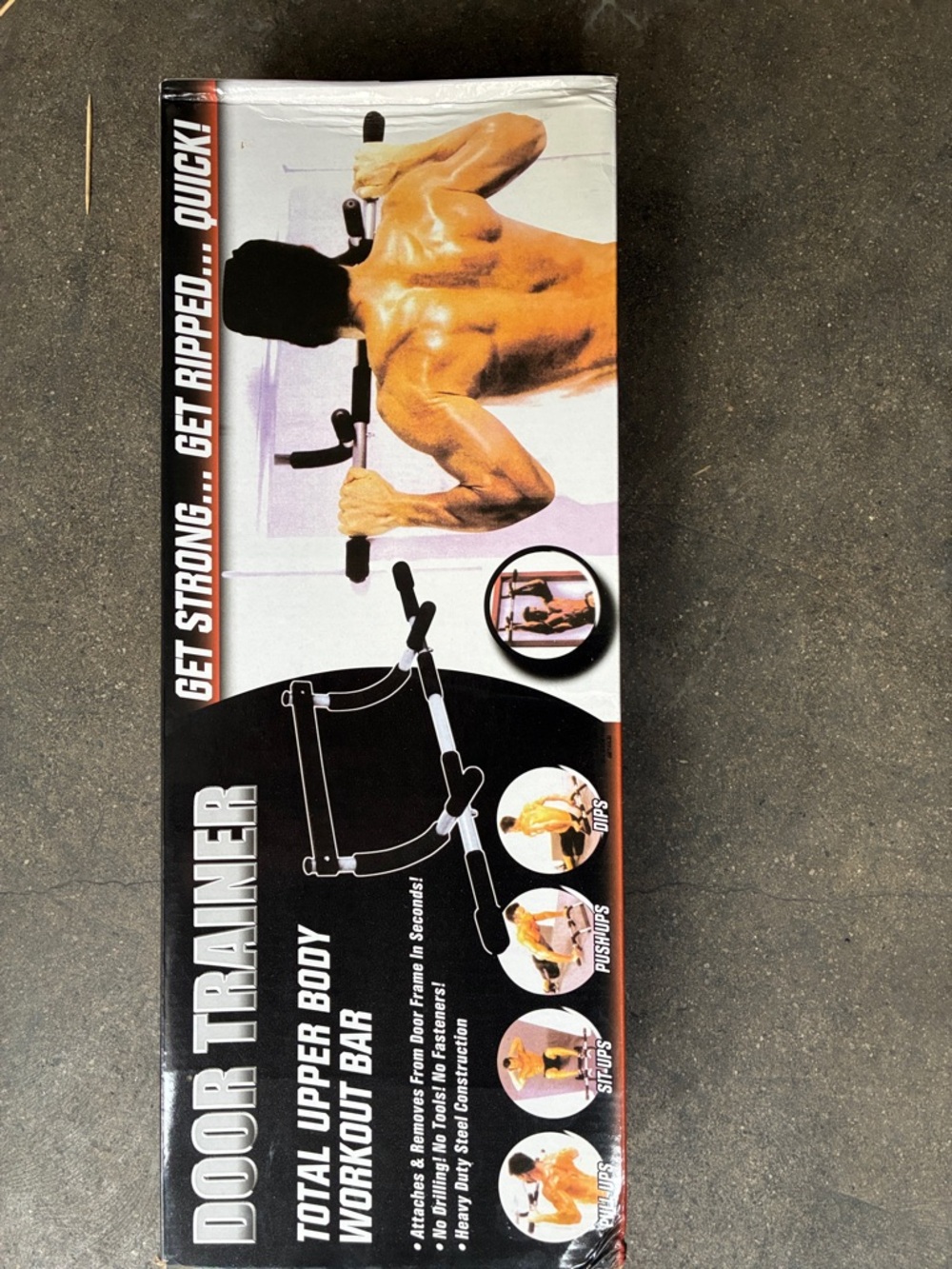 Total Upper Body Workout Door Bar - Black